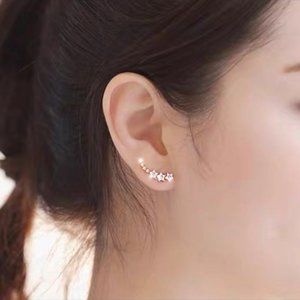 925 Sterling silver stars earrings - Rose Gold